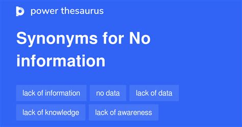 No Information synonyms .